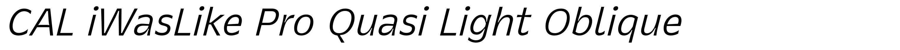 CAL iWasLike Pro Quasi Light Oblique